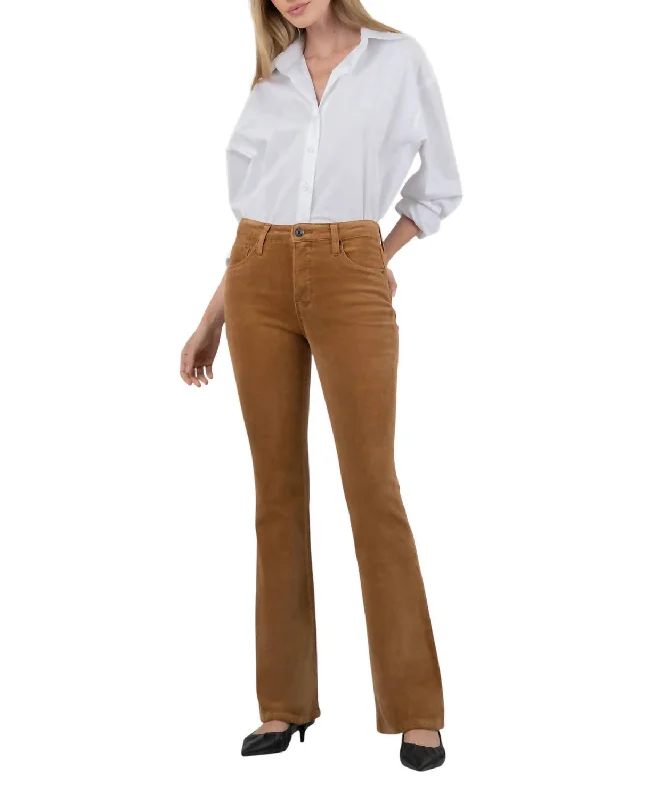 Ana High Rise Fab Ab Flare Pants In Camel