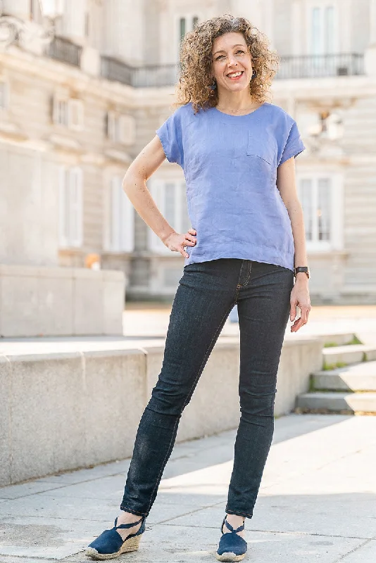 Liesl + Co Verdun Woven T-shirt Stylish Women's Tropical 