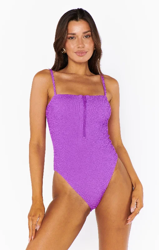 Boca Zip One Piece ~ Ultra Violet Scrunch