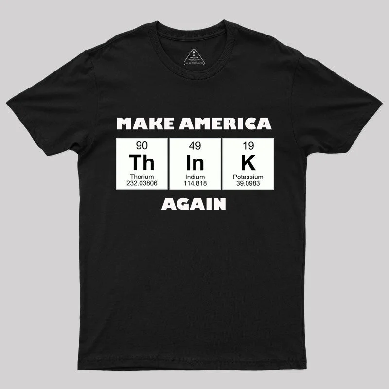 Make America Think Again Science T-Shirt Edgy Women's Punk