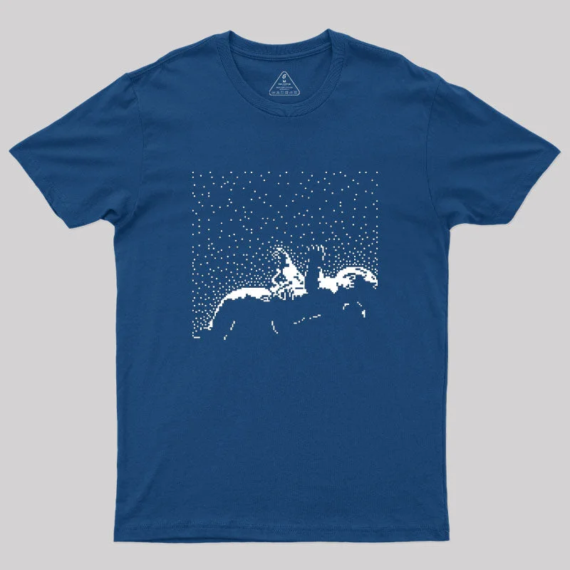 Falling Astronaut Nerd T-Shirt Earthy Women's 