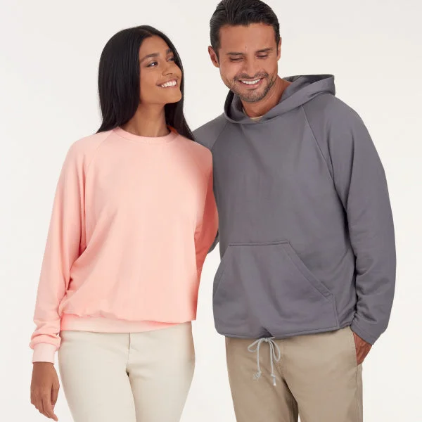 Simplicity Unisex Pullover Shirts S9240 Classic Women's Tweed