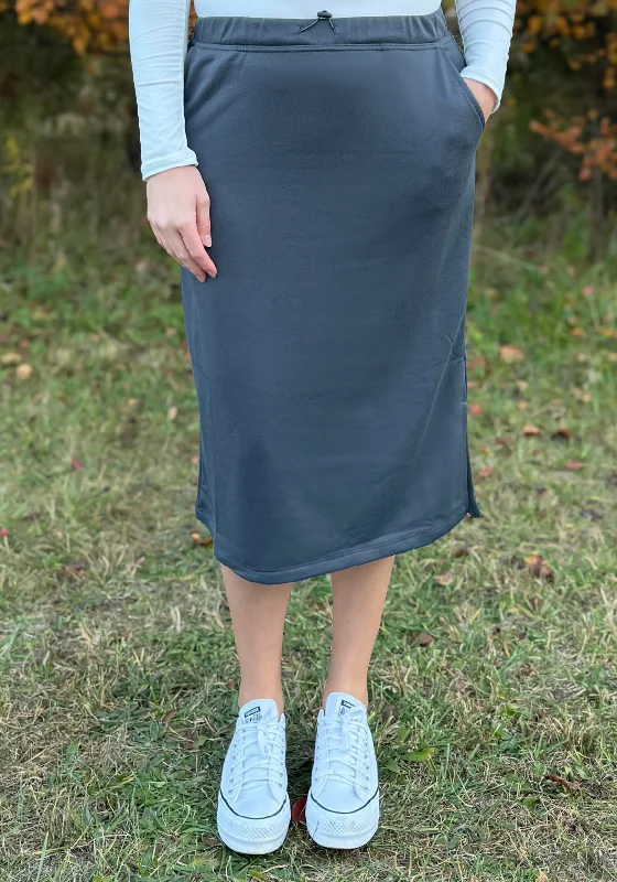 Noah Lounge Skirt in Charcoal