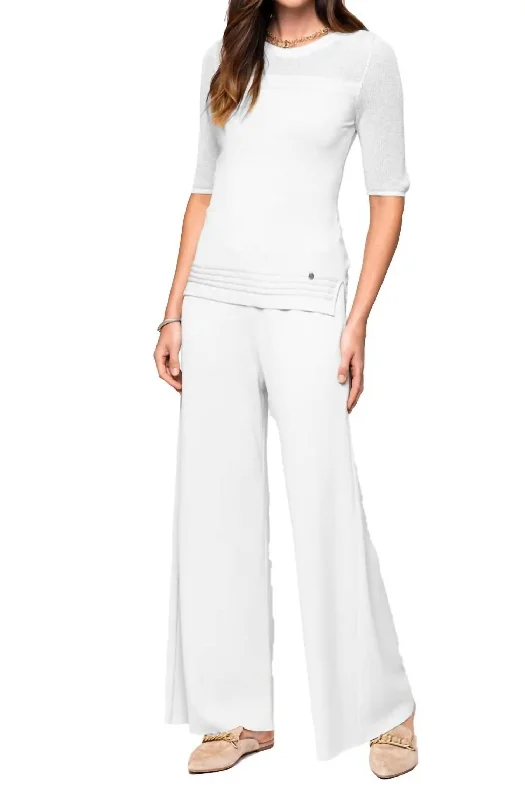 Briana Wide Leg Pant In White