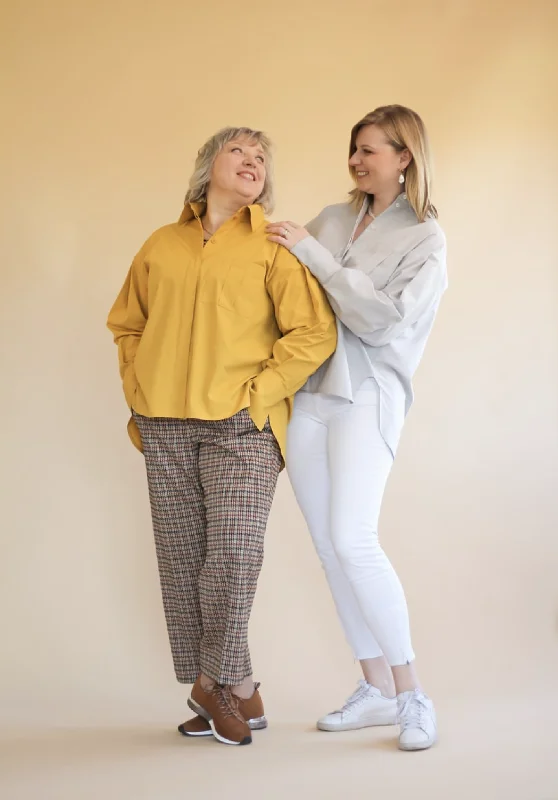 Lenaline Patterns Misha Shirt Cashmere