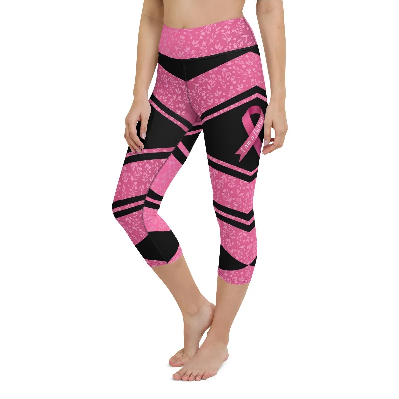 Pink Ribbon Warrior Yoga Capris