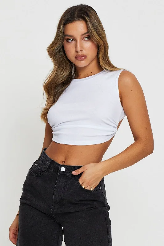 White Crop Top French
