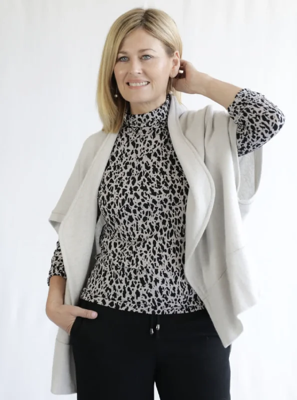 Style Arc Debra Zebra Knit Top Practical Women's Quick - dry