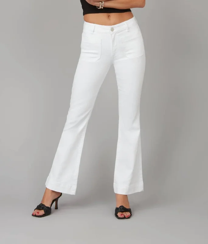 Alice High Rise Flare Jeans In White