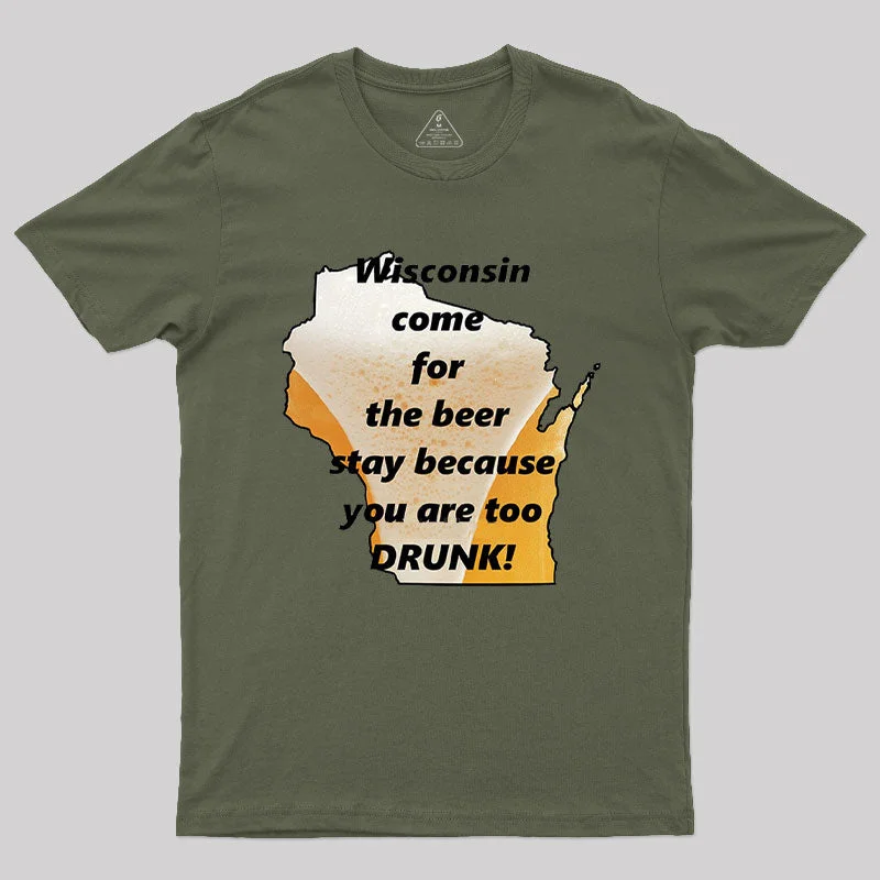 Wisconsin and Beer T-Shirt Cool Women's Skate
