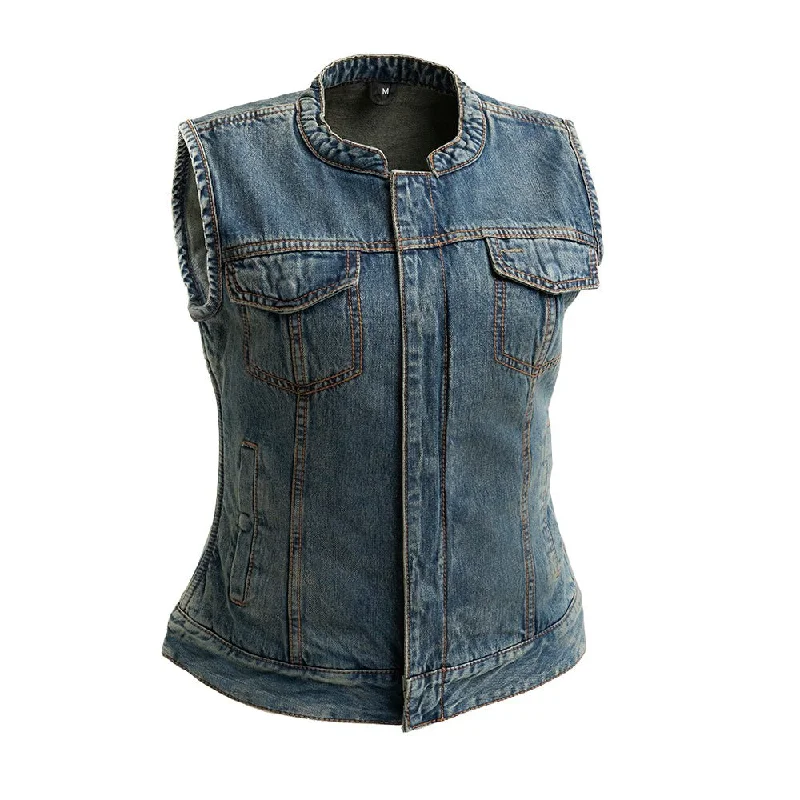 Lexy Women's Motorcycle Denim Vest