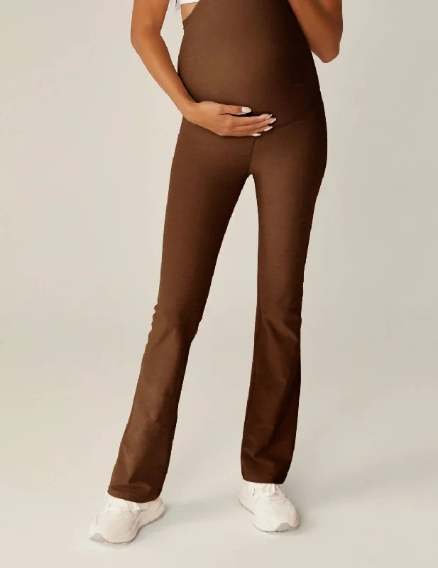 Spacedye Practice Maternity Pant In Bold Mocha