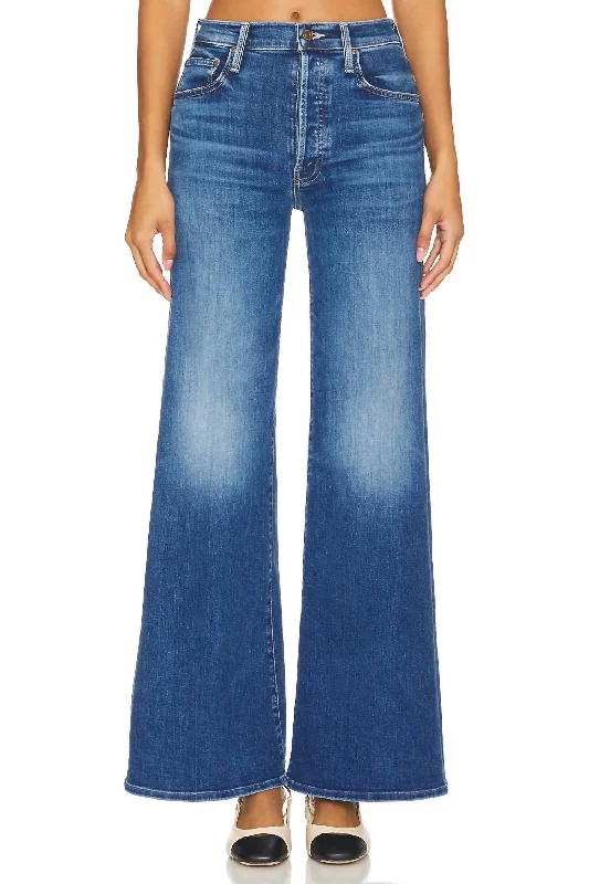 Lil' Tomcat Roller Sneak Wide Leg Jeans In Sixth Sense