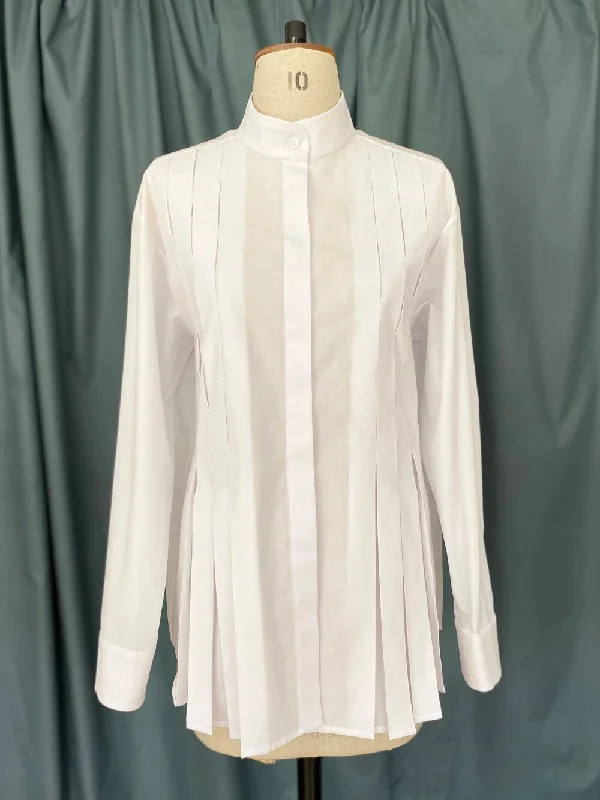 Trend Patterns TPCSH2 Box Pleat Shirt Sophisticated Women's 