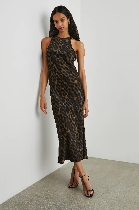 SOLENE DRESS - UMBER LEOPARD