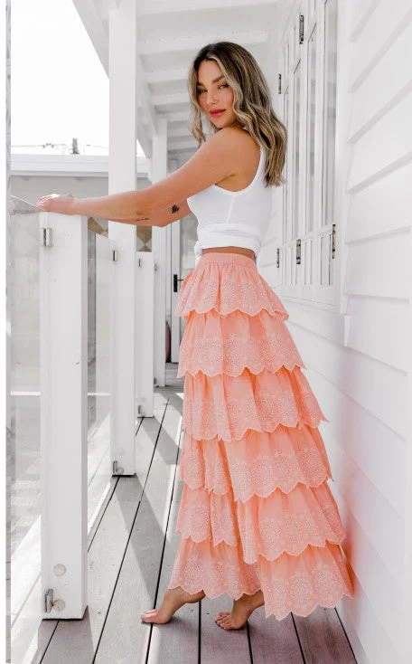 Tuscany peach skirt