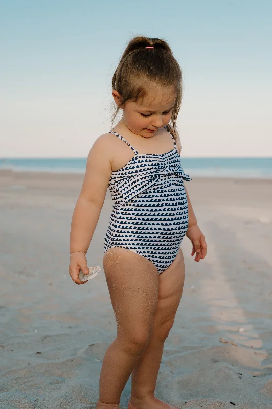 Mini Sweetheart One Piece | Navy Wave