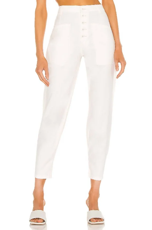 Tammy High Rise Trouser In Alabaster