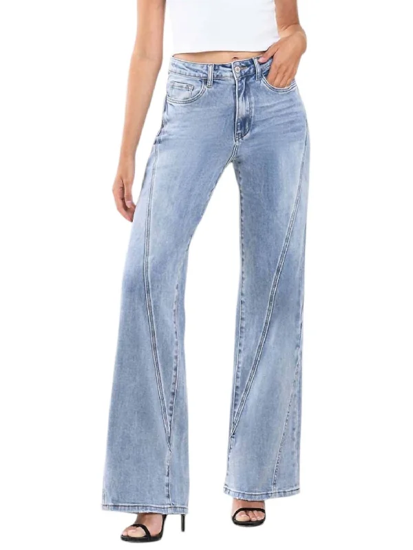 Olivia Ultra High Rise Wide Leg Jeans In Blue