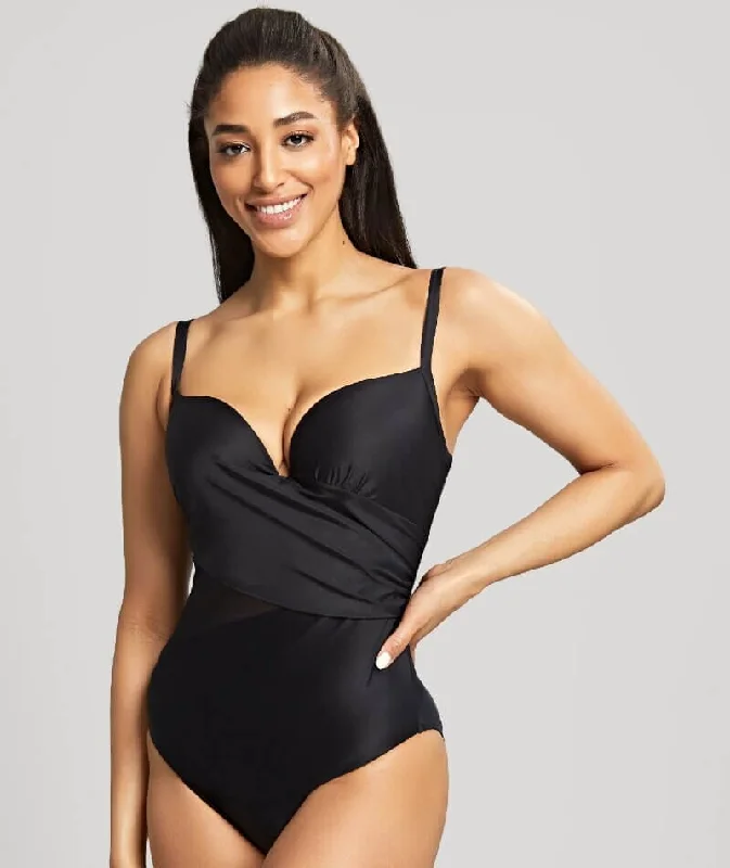 Panache Swimwear  Serenity Moulded Plunge D-H Cup One Piece Swimsuit - Noir