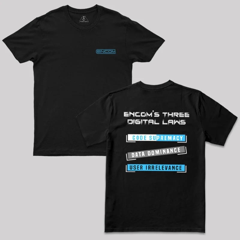 ENCOM¡¯s Three Digital Laws T-Shirt Bohemian Women's Free