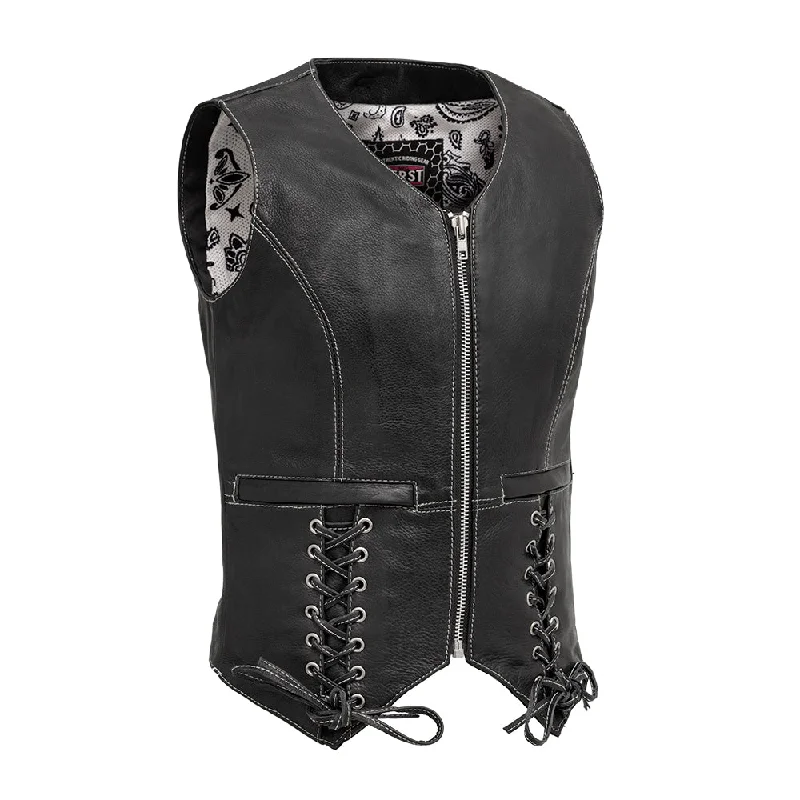 Love Lace Women's Motorcycle Leather Vest