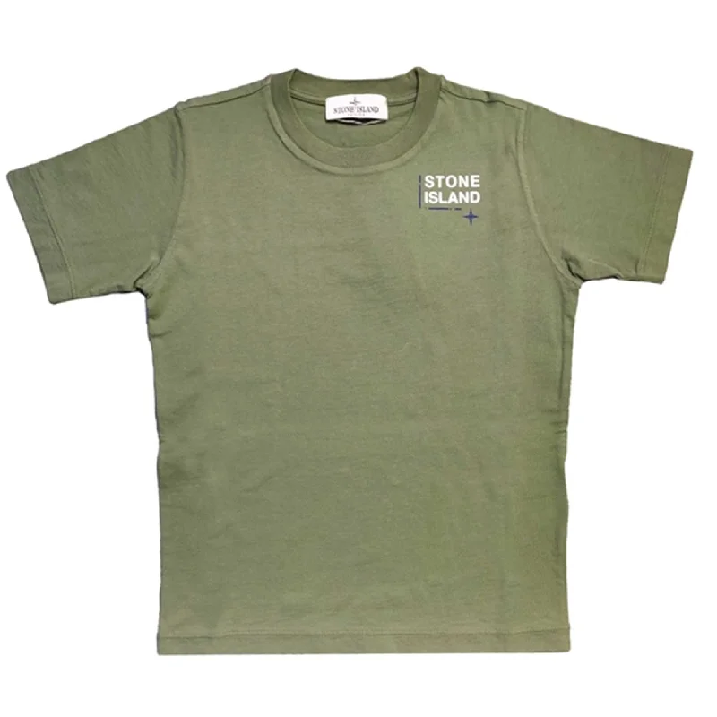 Stone Island Junior T-shirt Print Dusty Green performance