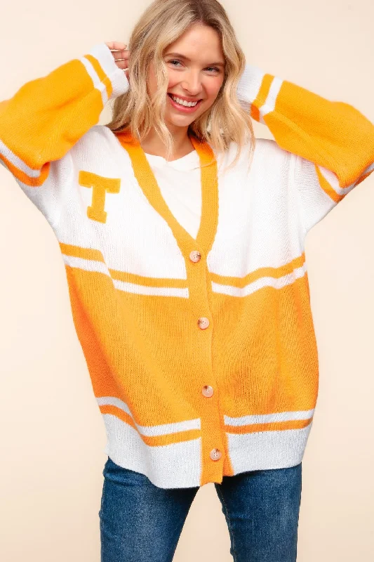 Haptics V Neck Button Down Letter Patch Cardigan Rugged Women's Outdoor 