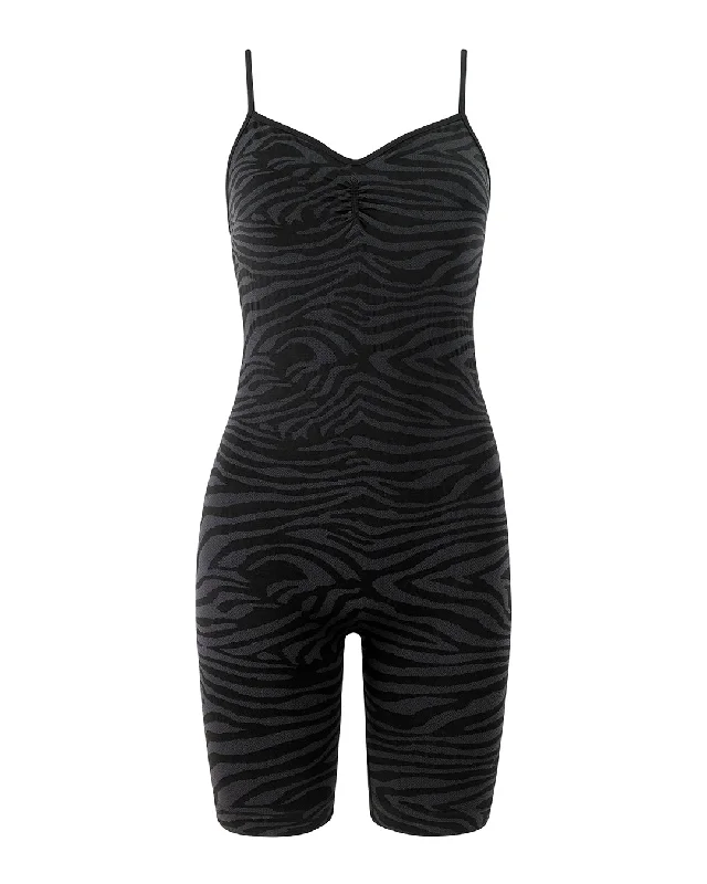 SPIRITED Shorts Unitard | Zebra Jacquard Practical Women's Multi - 