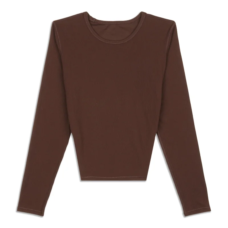 All It Takes Ribbed Long-Sleeve Shirt - Resale Casual Women's Japanese 