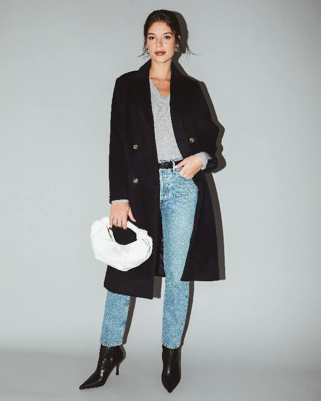 Frank Double Breasted Coat Modern Women's Tech