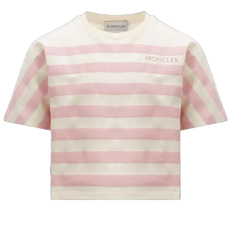 Moncler T-Shirt Beige Bold Women's Statement