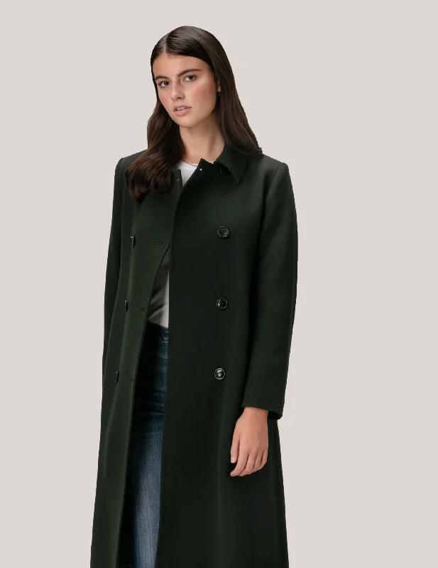 HOLLY Merino Wool Long Double Breasted Coat 2140M/W Confident Women's High - fashion