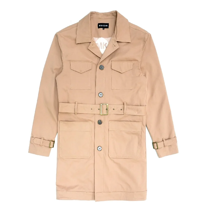 M1330 Vincent Weather Proof Trench Coat - Khaki Modern Women's 