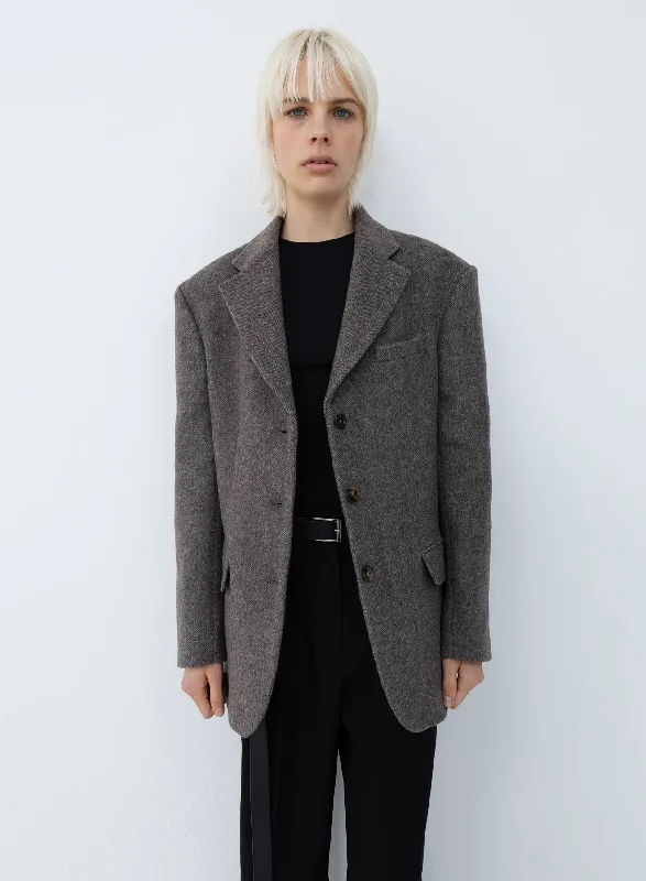 Blazer wool | taupe herringbone Stylish Women's Neon