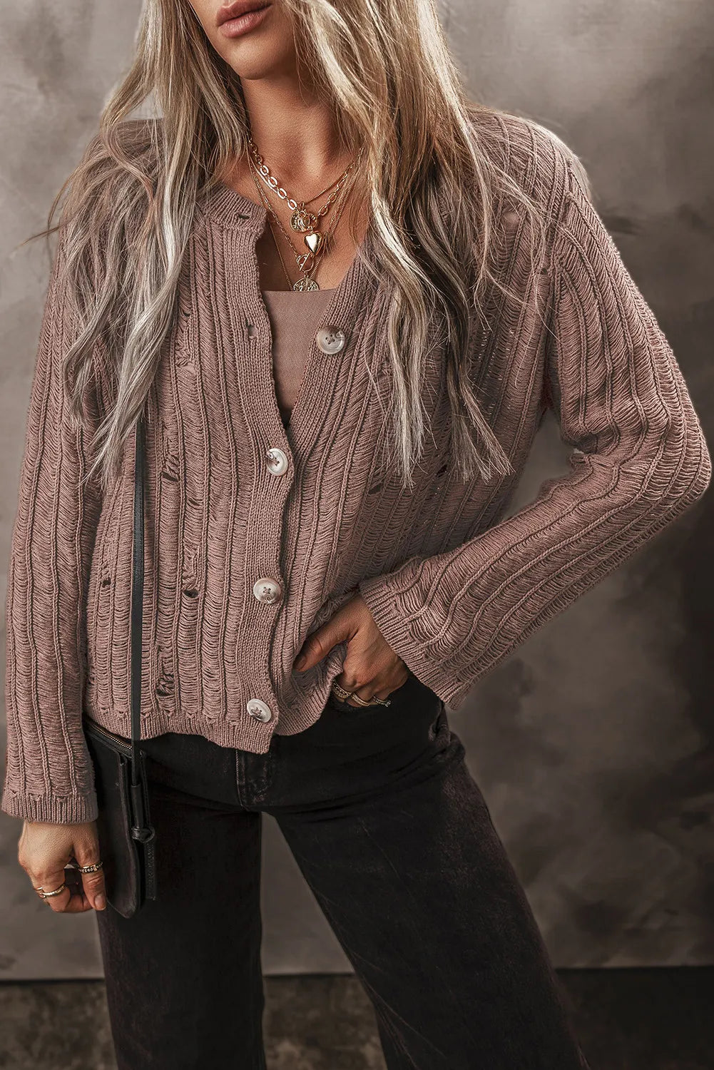 Button Up Long Sleeve Cardigan Street