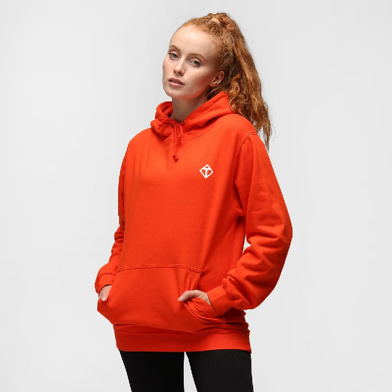 Sunset Orange Diamond Hoodie Refined Women's Velvet