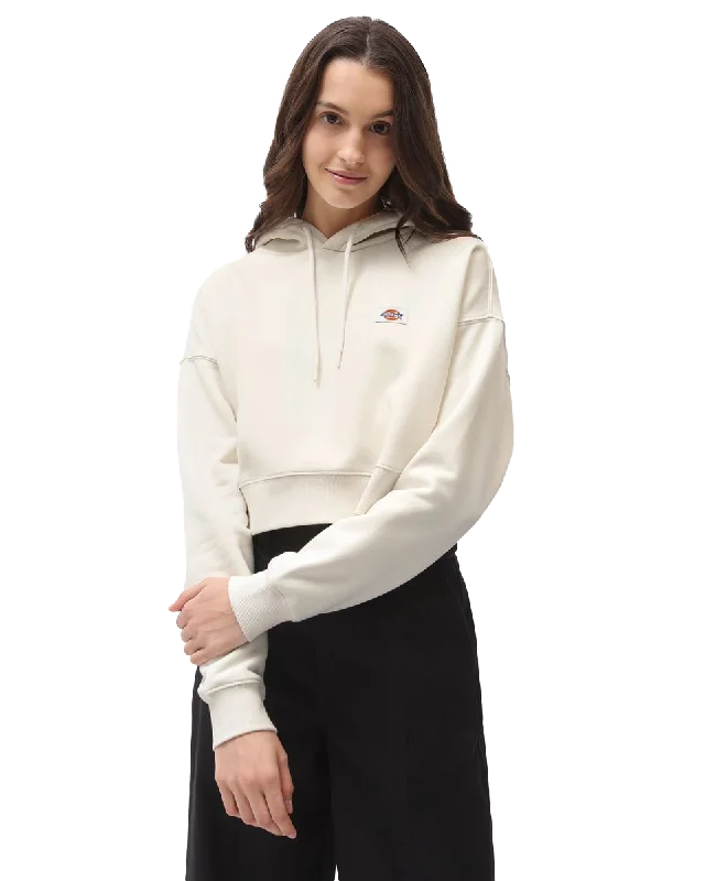 Oakport Cropped Hoodie in Ecru Stylish Women's Tropical 