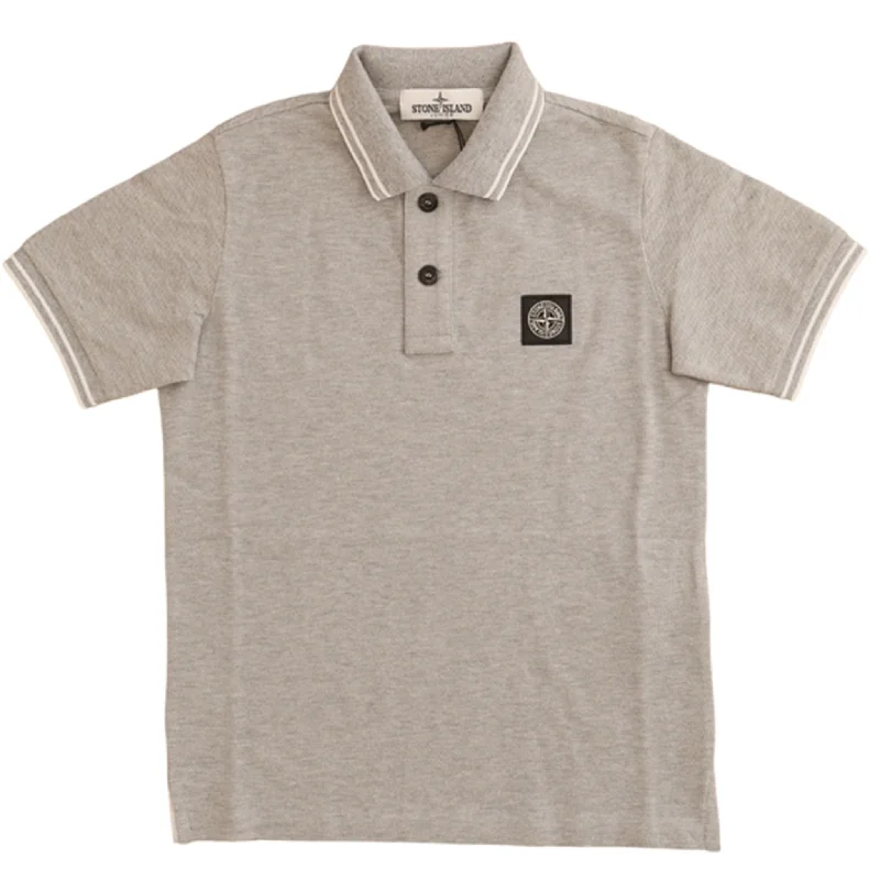 Stone Island Polo Shirt Dust Grey Melange Laid - back Women's Style