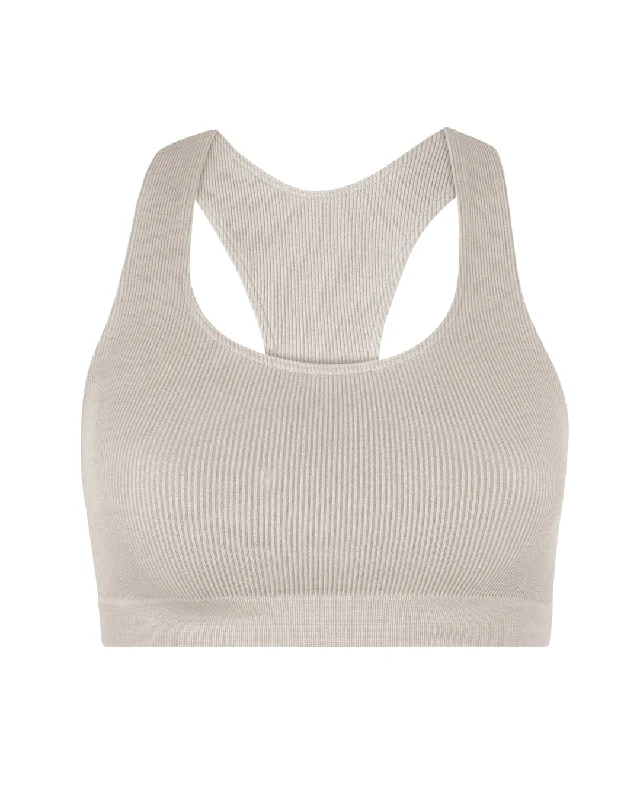 RIBBED ELATED Bra Top | Taupe Practical Women's Multi - 