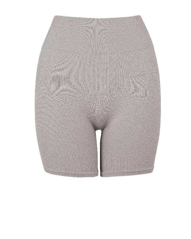 RIBBED COMPOSED Shorts | Taupe Streetwear Style for 