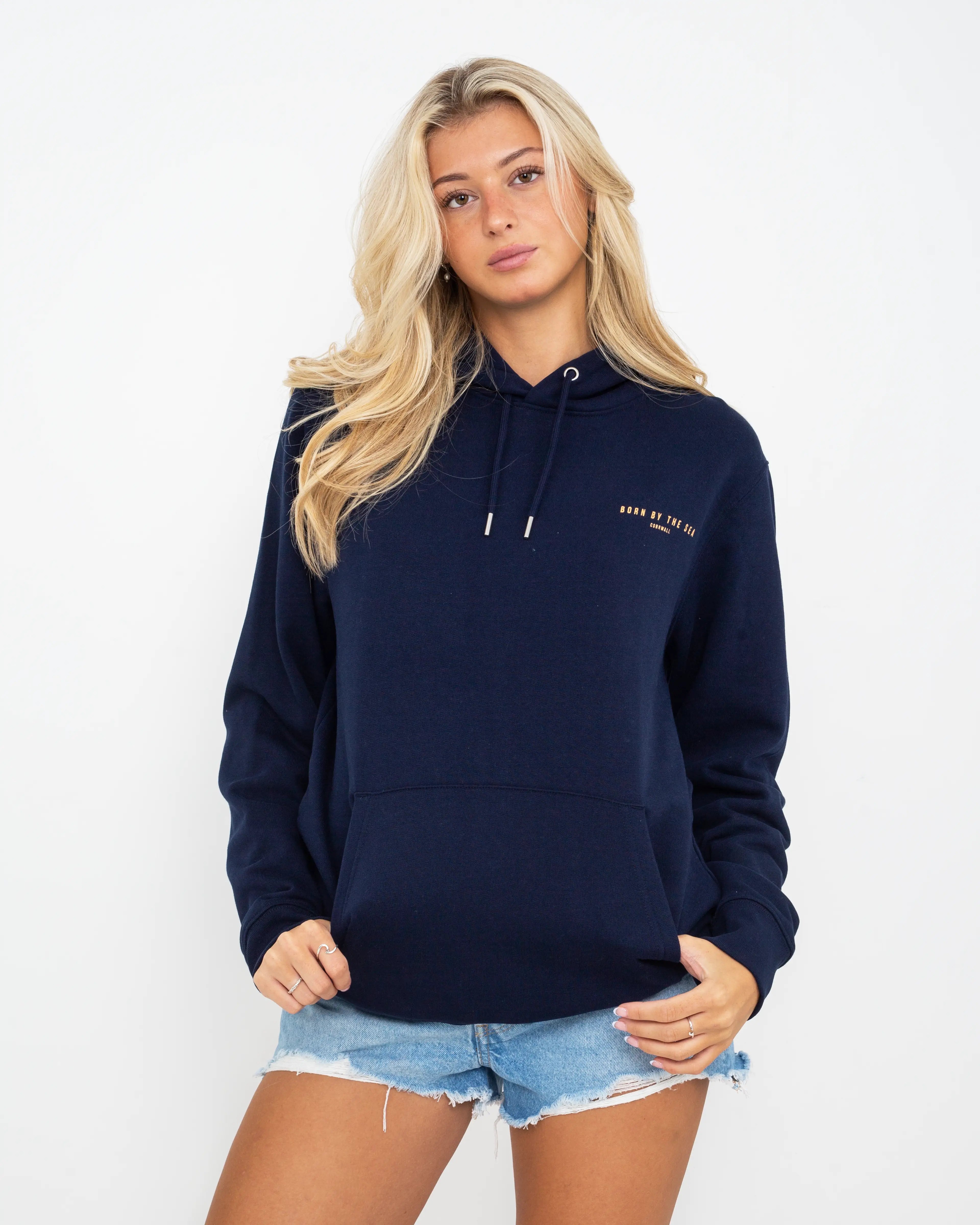 Headland Hoodie in French Navy Sleek Women's Metallic