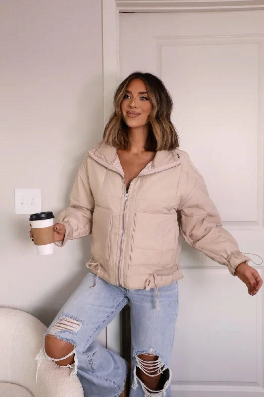Chilly Vibes Bone Puffer Jacket performance
