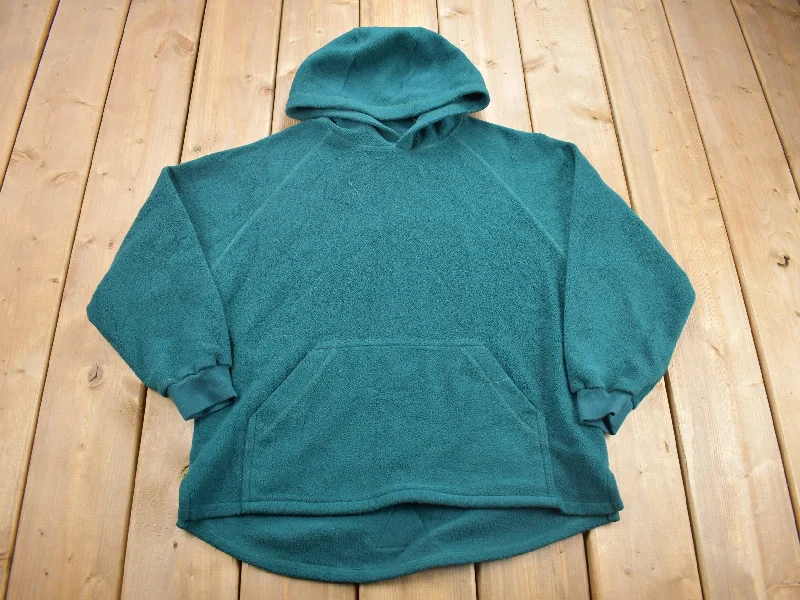 Vintage 1990s LL Bean Fleece Hoodie Bold Women's Statement