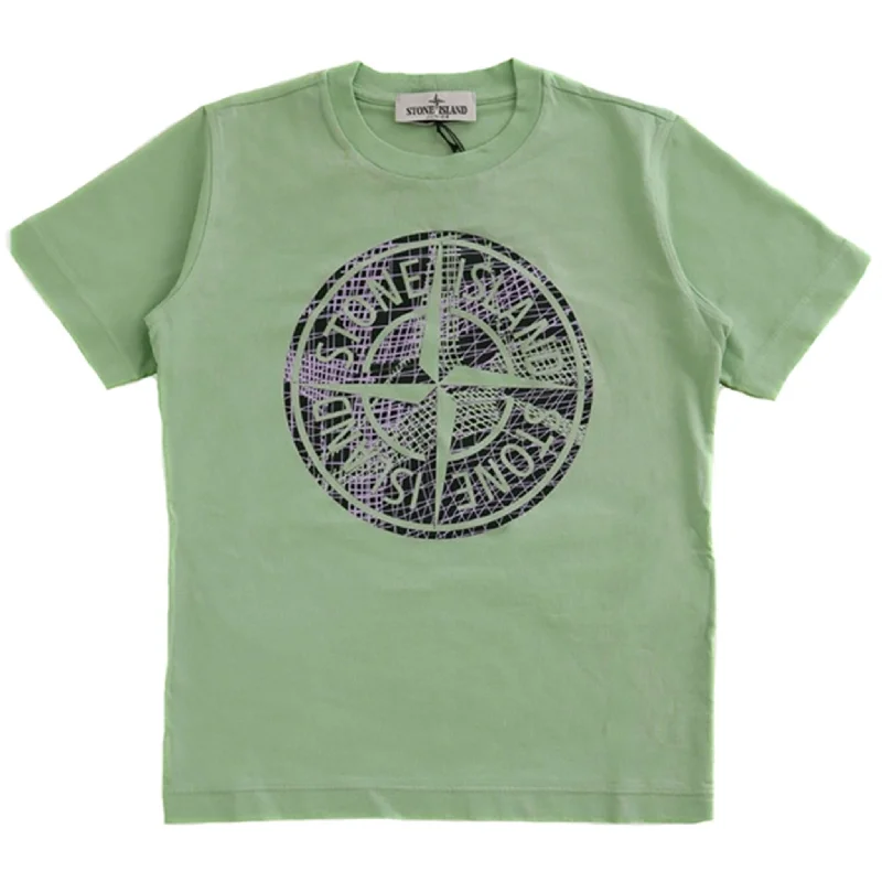 Stone Island Junior T-shirt Light Green Relaxed Women's Beachy