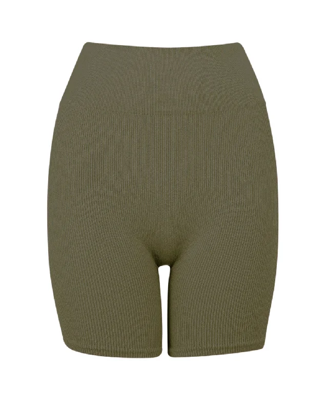 RIBBED COMPOSED Shorts | Olive Australian Beach