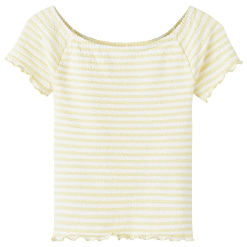 Name it Double Cream Jamy Slim Off-shoulder Top Gym