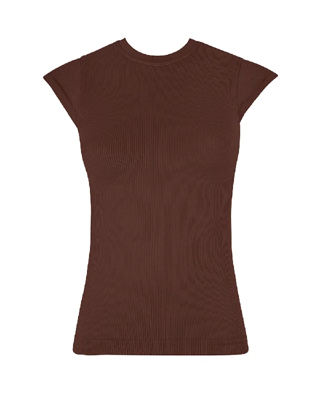 ROUSE Ribbed Top | Maroon Traditional Women's 