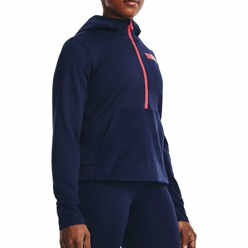 Under Armour Plus Half Zip Womens Training Hoody - Navy Dapper Women's Bow - adorned