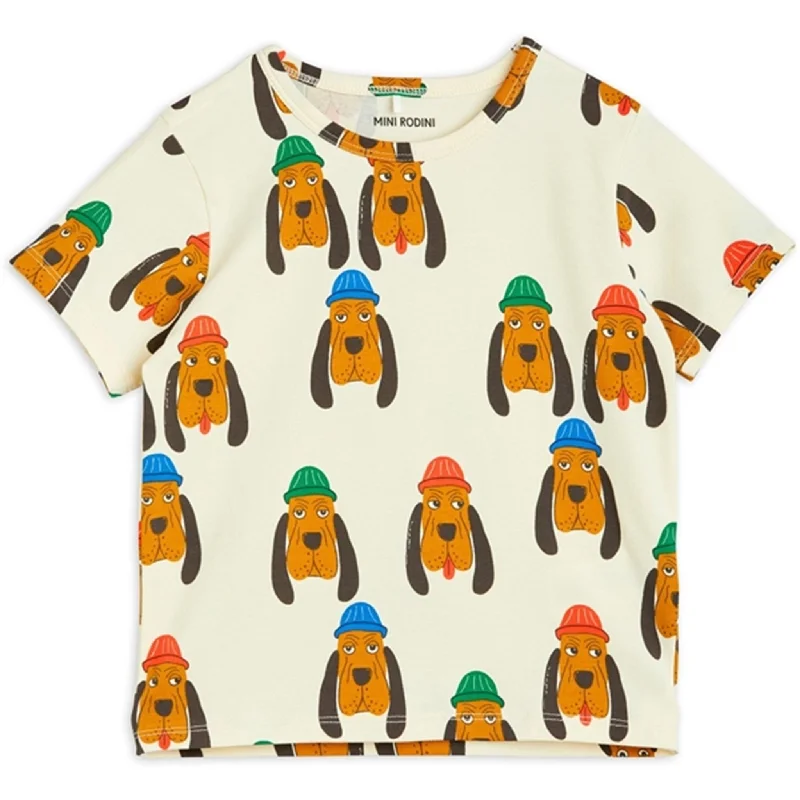 Mini Rodini Bloodhound Aop T-shirt Offwhite Cool Women's Skate